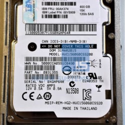 00AK374 - IBM 600GB 15,000 RPM SAS 2.5 Inch HDD