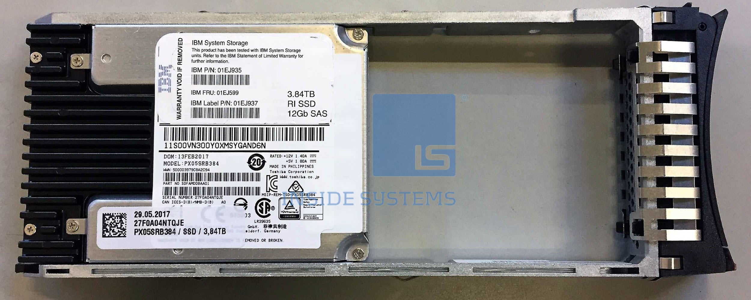 01EJ599 - IBM 3.84TB 12Gb SAS 2.5 Inch Flash Drive 10 01EJ599 A
