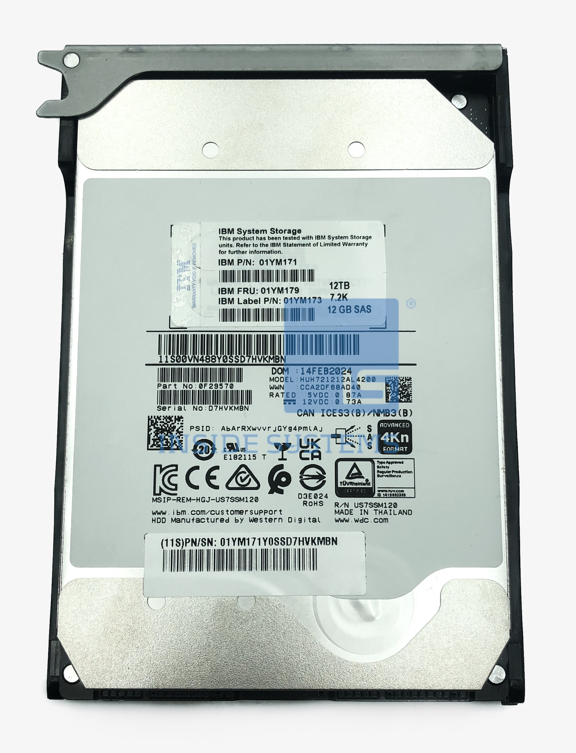 01YM179-01 - 12TB 7.2K 3.5inch NL HDD 5 01YM179-01 - 12TB 7.2K 3.5inch NL HDD - Image 3