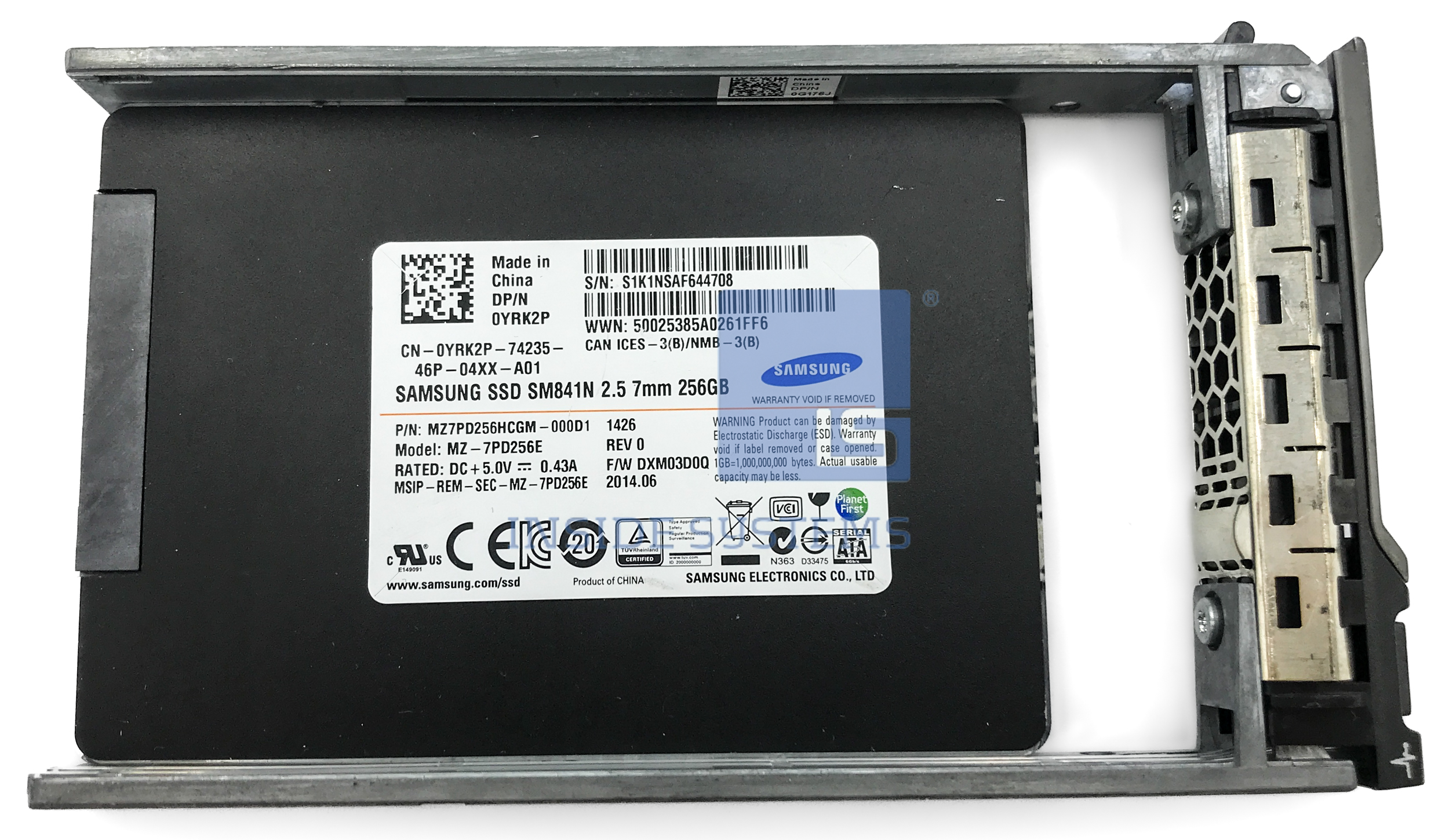 0YRK2P - DELL 256GB 6G 2.5" SATA MLC SSD 10 0YRK2P A 7