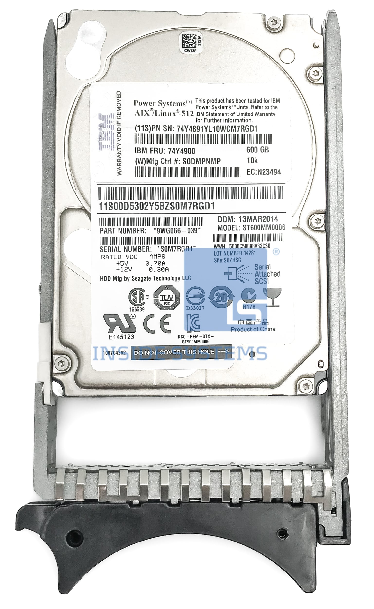 1790 - 600GB 10K RPM SAS SFF Disk (AIX/Linux) 3 1790 - 600GB 10K RPM SAS SFF Disk (AIX/Linux)