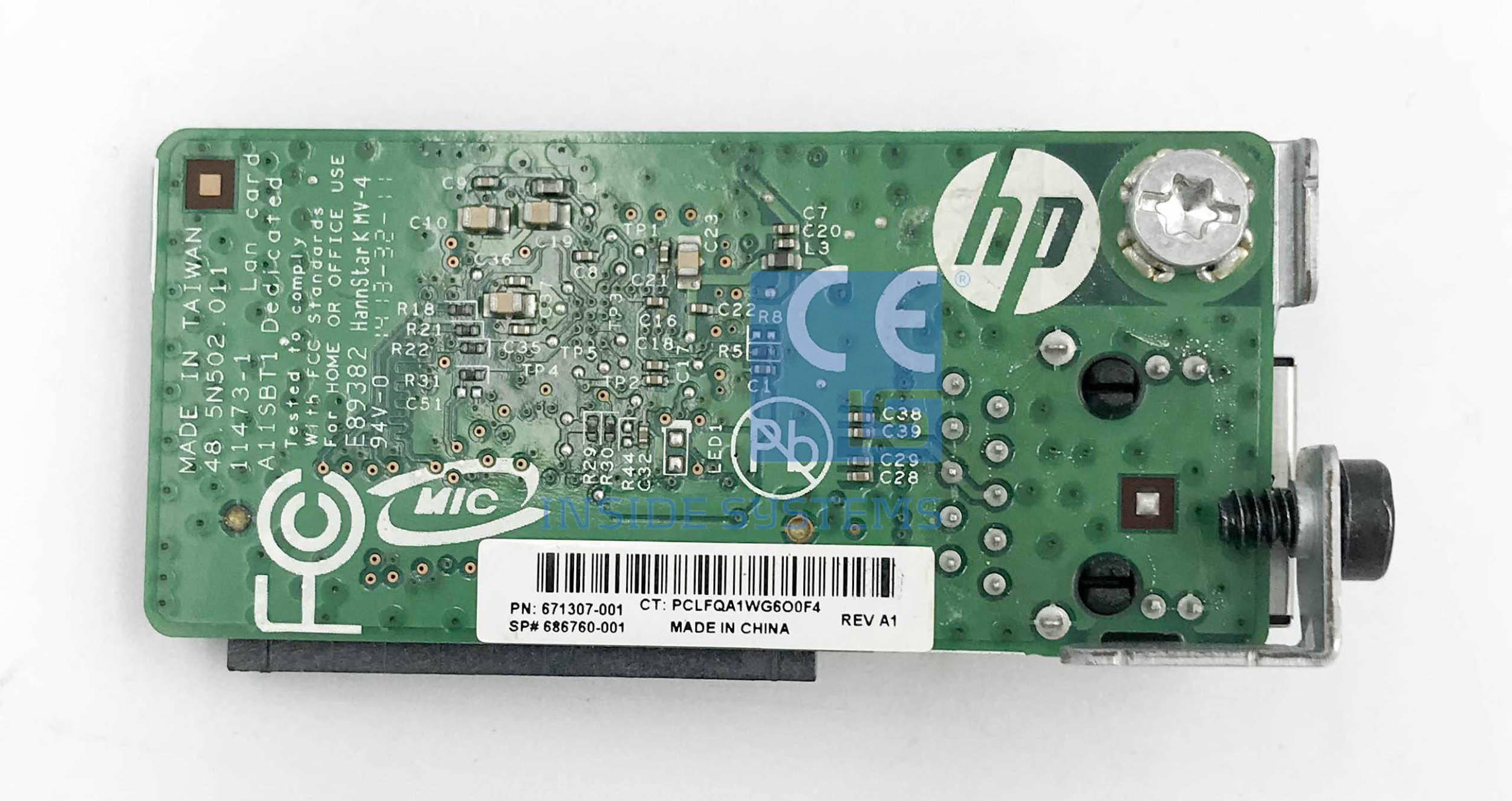 671307001 HPE DL320e G8 ILO Management Port Inside Systems A/S