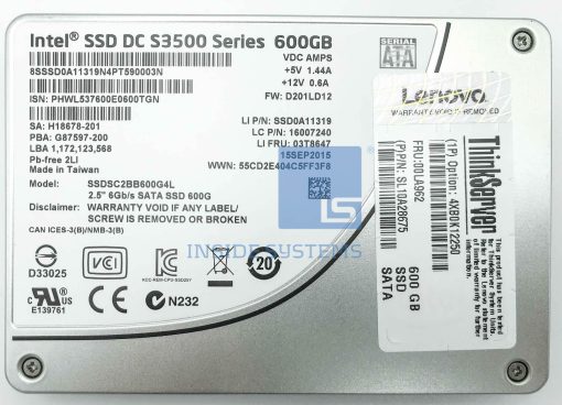 00LA962 - NHS 600GB SATA SSD Intel DCS3500