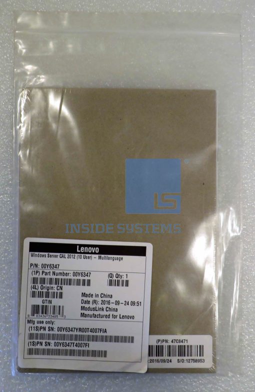 00Y6347-01 - MS 2012 CAL MS Windows Server
