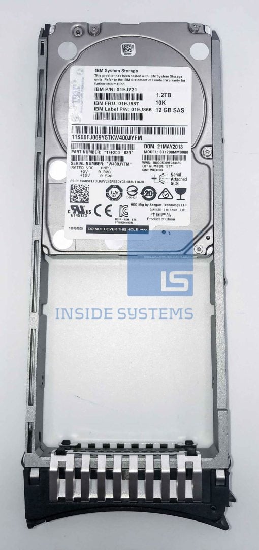 01EJ587 - V3700 V2 1.2TB 2.5" 10K HDD