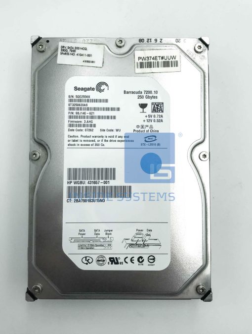 410411-001-03 - HP 250GB SATA 7.2K RPM 3.5" HDD NO TRAY!