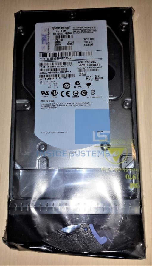 49Y1870 - IBM 600GB 15K 3.5-inch HDD 6Gbps SAS