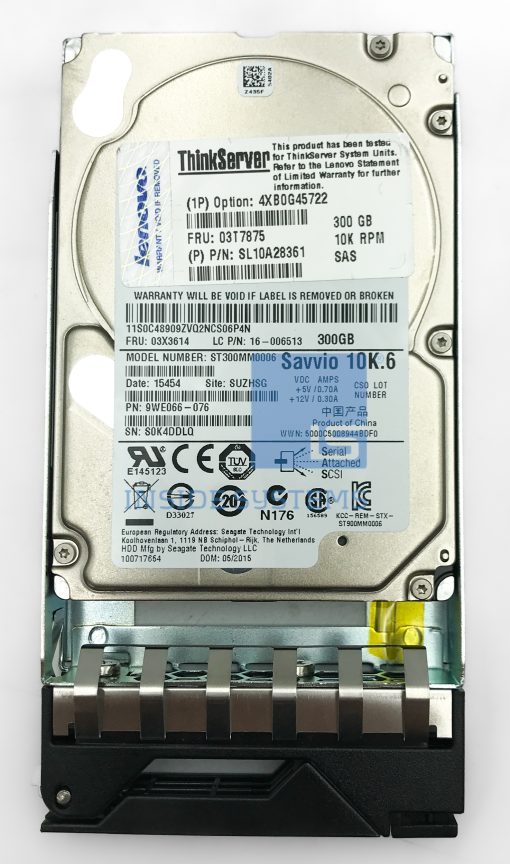 4XB0G45722 - 300GB 10K 6Gbps 2.5" SAS HDD