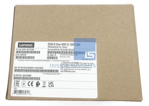 4XG7A72930-01 - Xeon Silver 4309Y 2.8Ghz 8C 12MB 105W