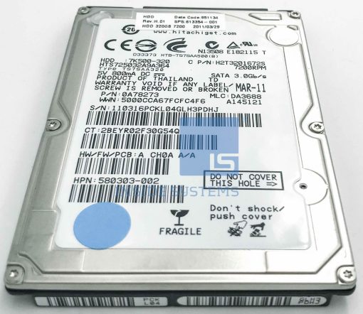 613354-001-03 - HP 320GB SATA HDD 7200RPM 2.5 No Bracket