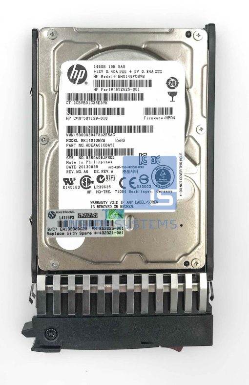 653950-001-04 - HP 146-GB 6G 15K 2.5 SAS HDD NO TRAY