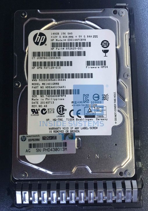 653950-001 - 146GB 15K 6G SC SAS 2.5" HDD