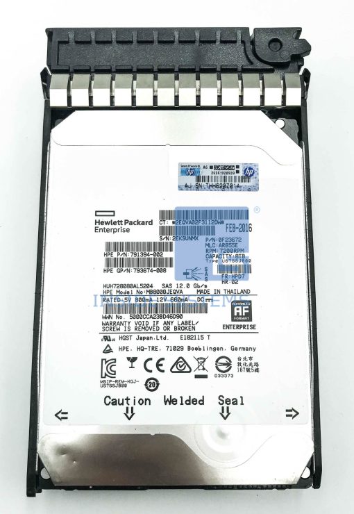793772-001 - 8TB 7.2K 12G SAS 3.5" HDD