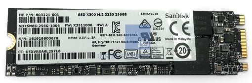 803221-001 - HP 256GB 2280 6G SATA M.2 SSD