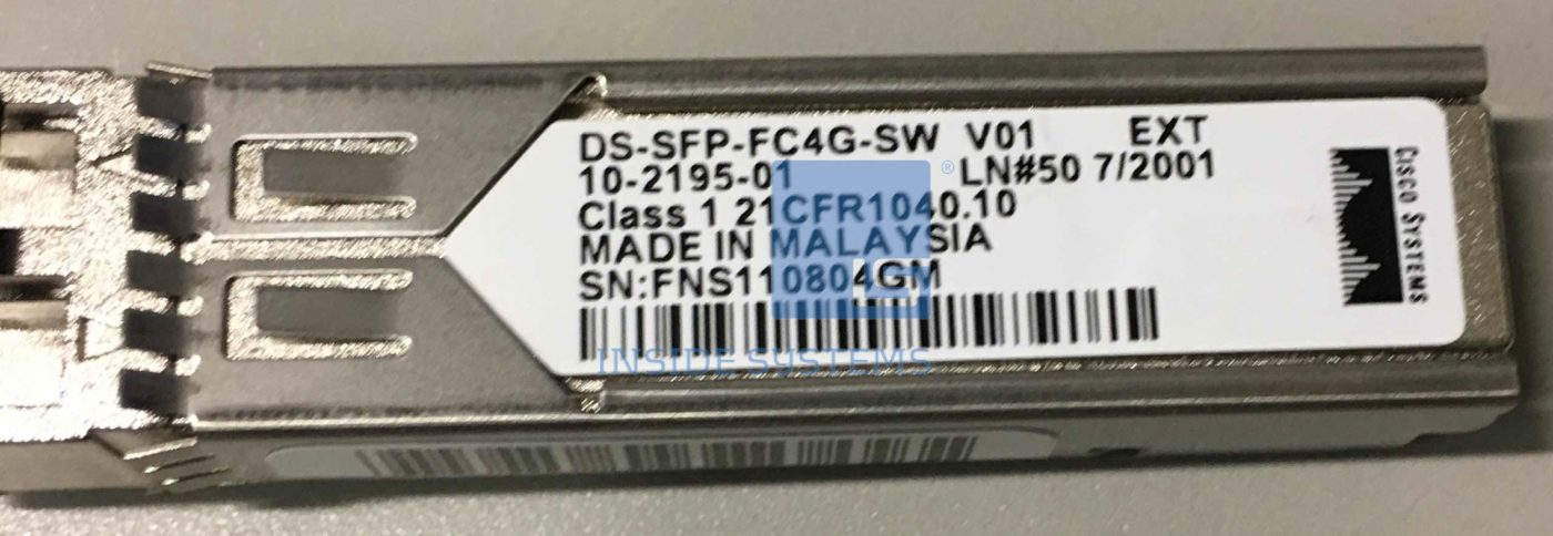 DS-SFP-FC4G-SW - MDS9000 4GB FC SFP 4PK Short Range | Inside Systems A/S