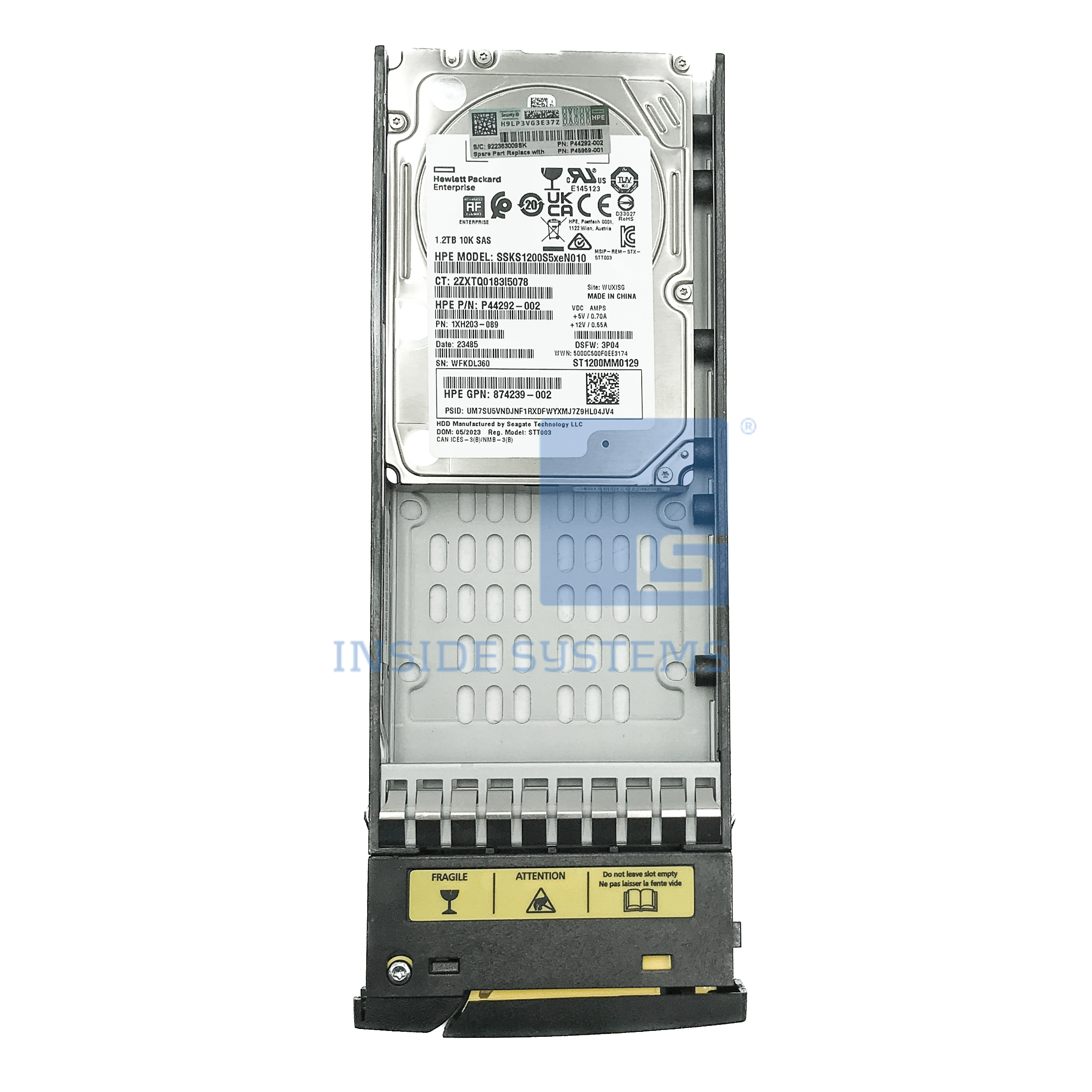 P45959-001 - 3PAR 1.2TB 10K 12G SAS 2.5" HDD 12 P45959-001