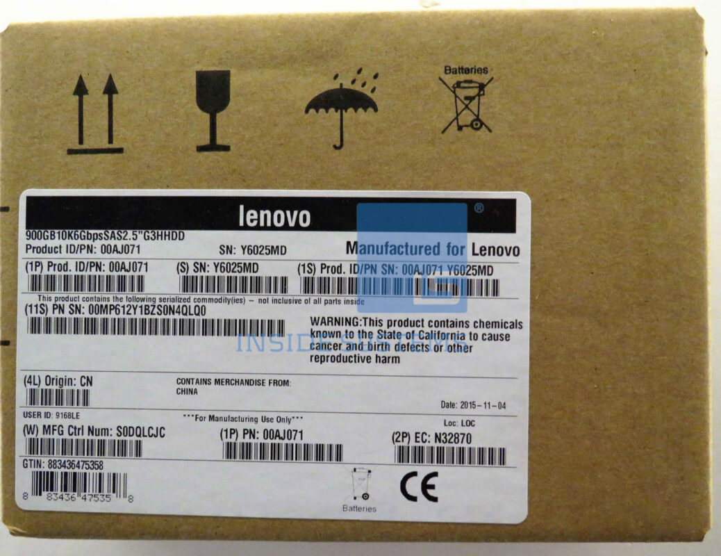 NEW IBM 00AJ071 00AJ072 00AJ073 2.5 In 900GB 10K RPM