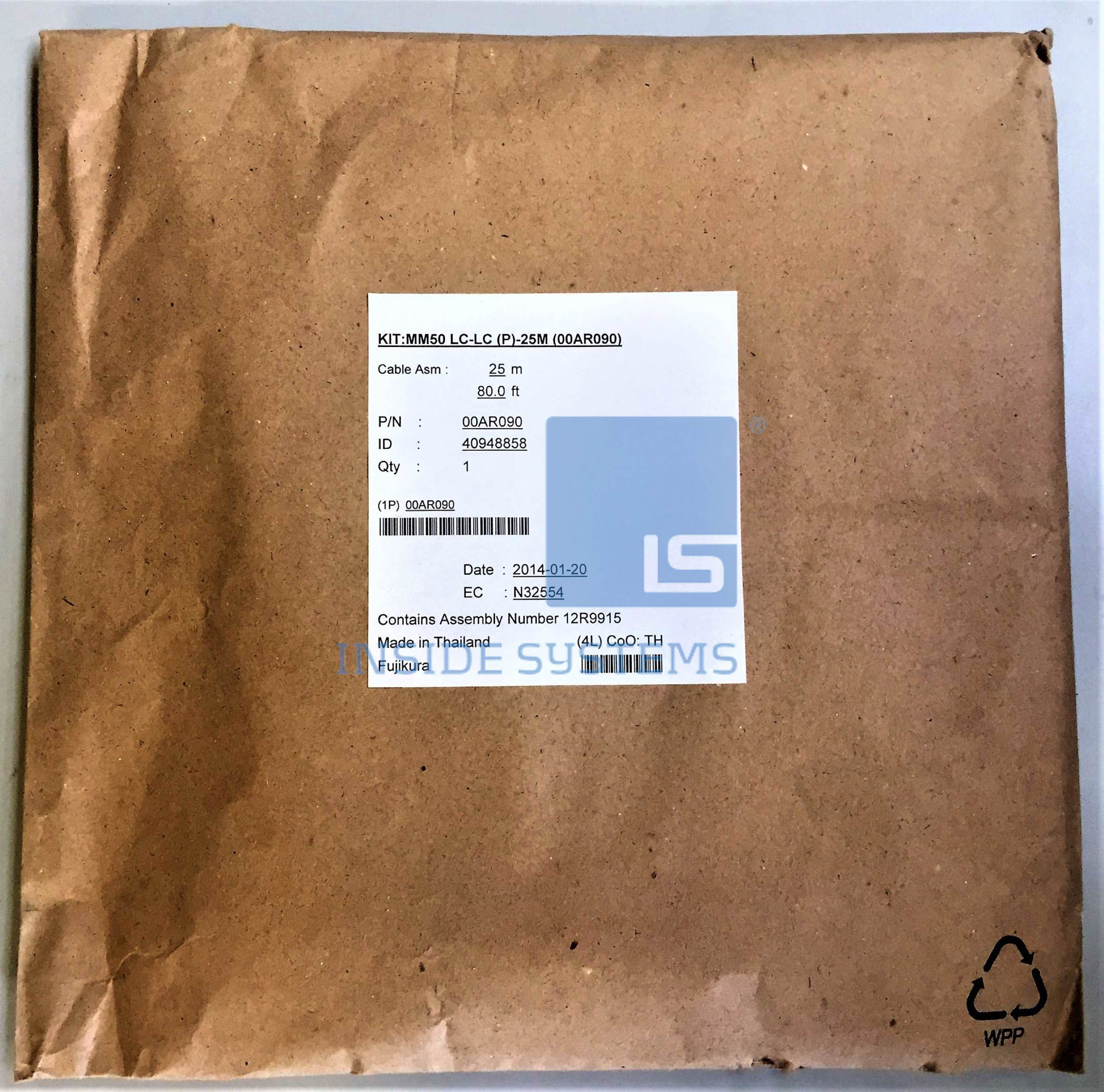 00AR090-01 - 25M LC/LC 50U Fiber Optic Cable 2 00AR090-01 - 25M LC/LC 50U Fiber Optic Cable