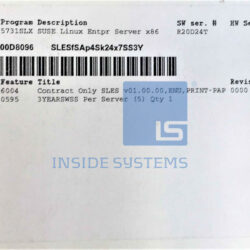 Alternative view of 00D8096 - SLES-SAP Applications 4 Socket 24x7 SUSE