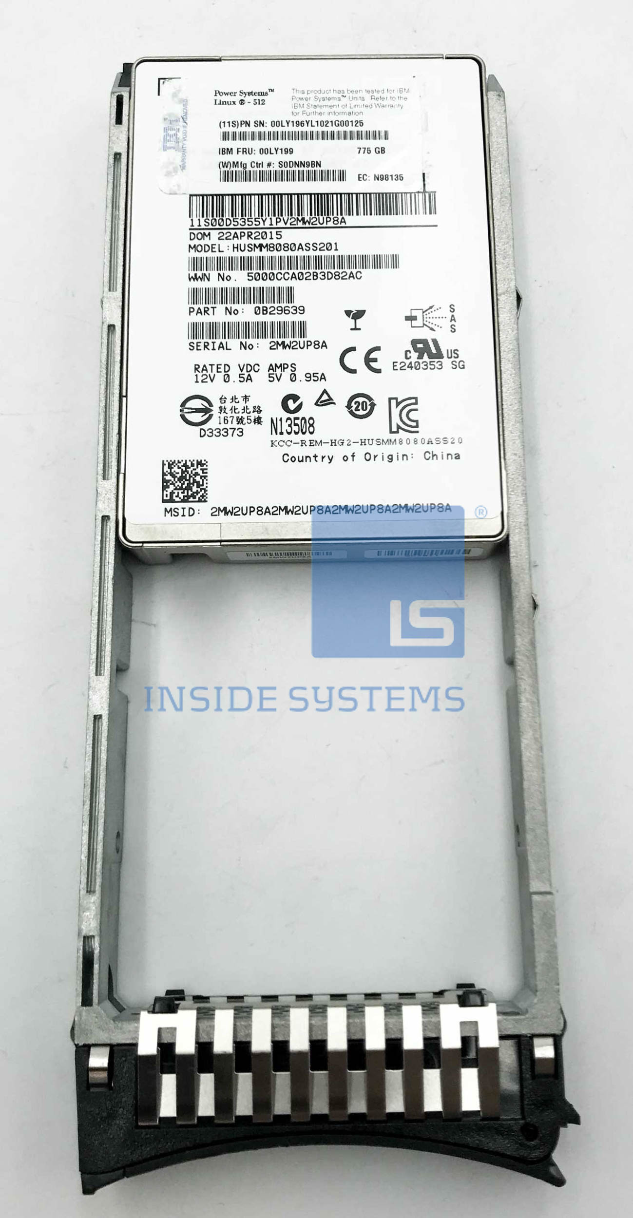 00LY164 - IBM 775GB SFF-2 SSD 5 00LY164 A