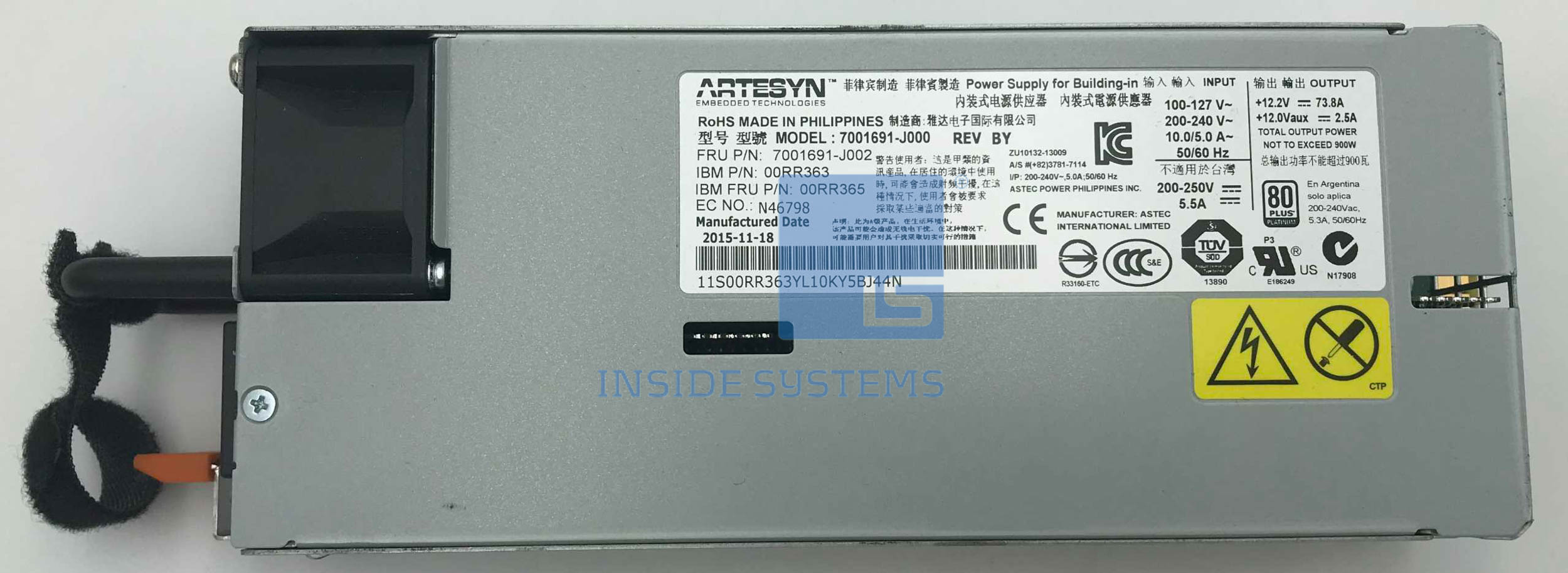 00RR365 - IBM 900W AC Power Supply 2 00RR365 - IBM 900W AC Power Supply