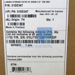 Alternative view of 01DE347-01 - V3700 V2 300GB 2.5" 15K HDD SAS HDD