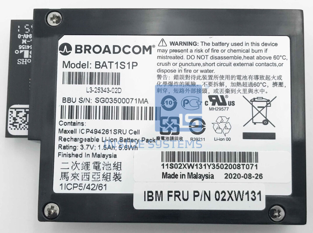 02XW131 - IBM ServeRAID M5000 Battery | Inside Systems A/S