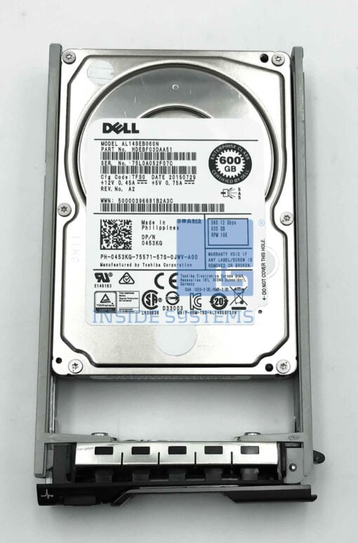 0453KG - DELL 600GB 10K 12G 512n SAS 2.5" HDD