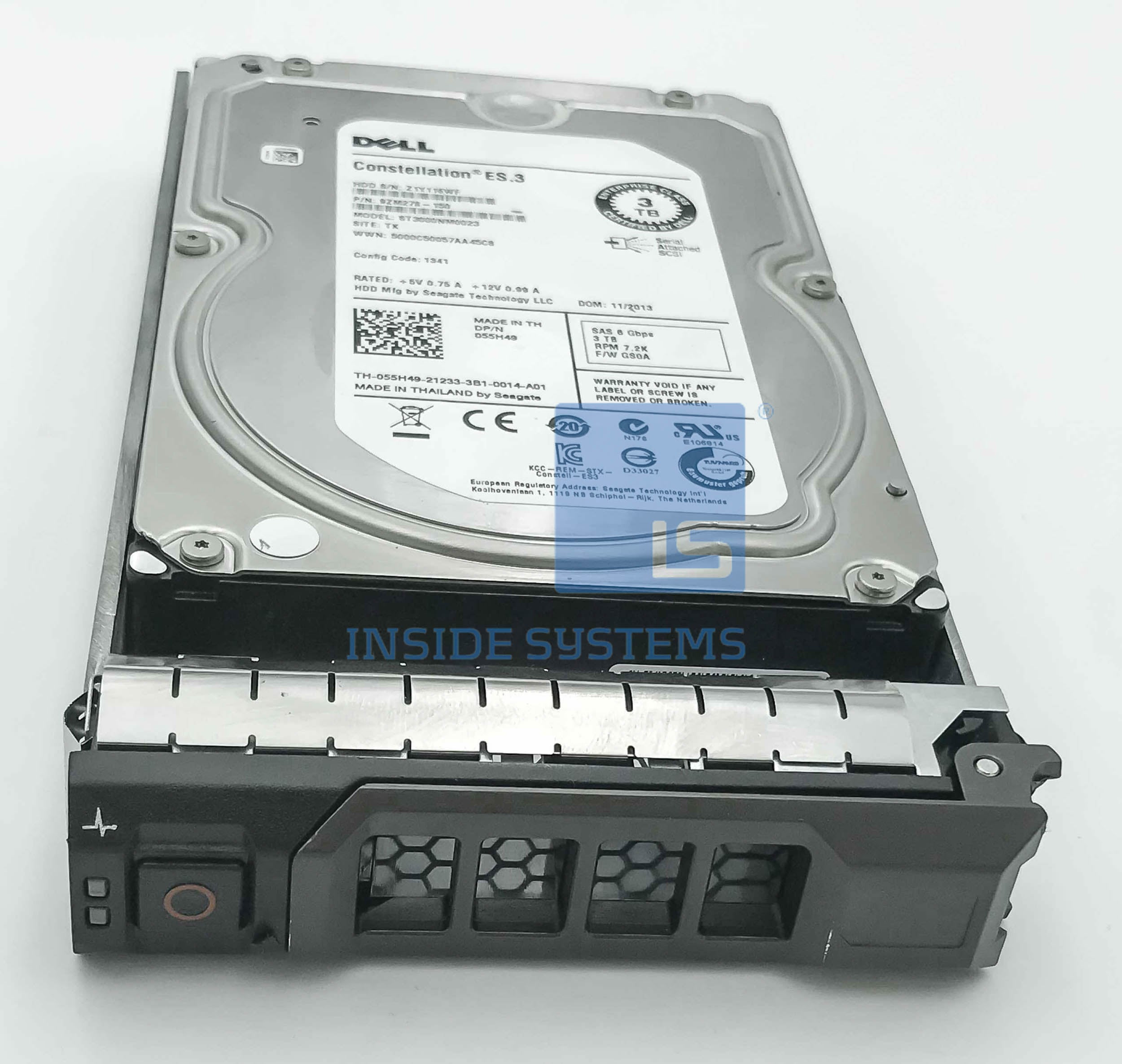 055H49 - DELL 3TB 7.2K 6G NLSAS 3.5" HDD 4 055H49 - DELL 3TB 7.2K 6G NLSAS 3.5" HDD - Image 2