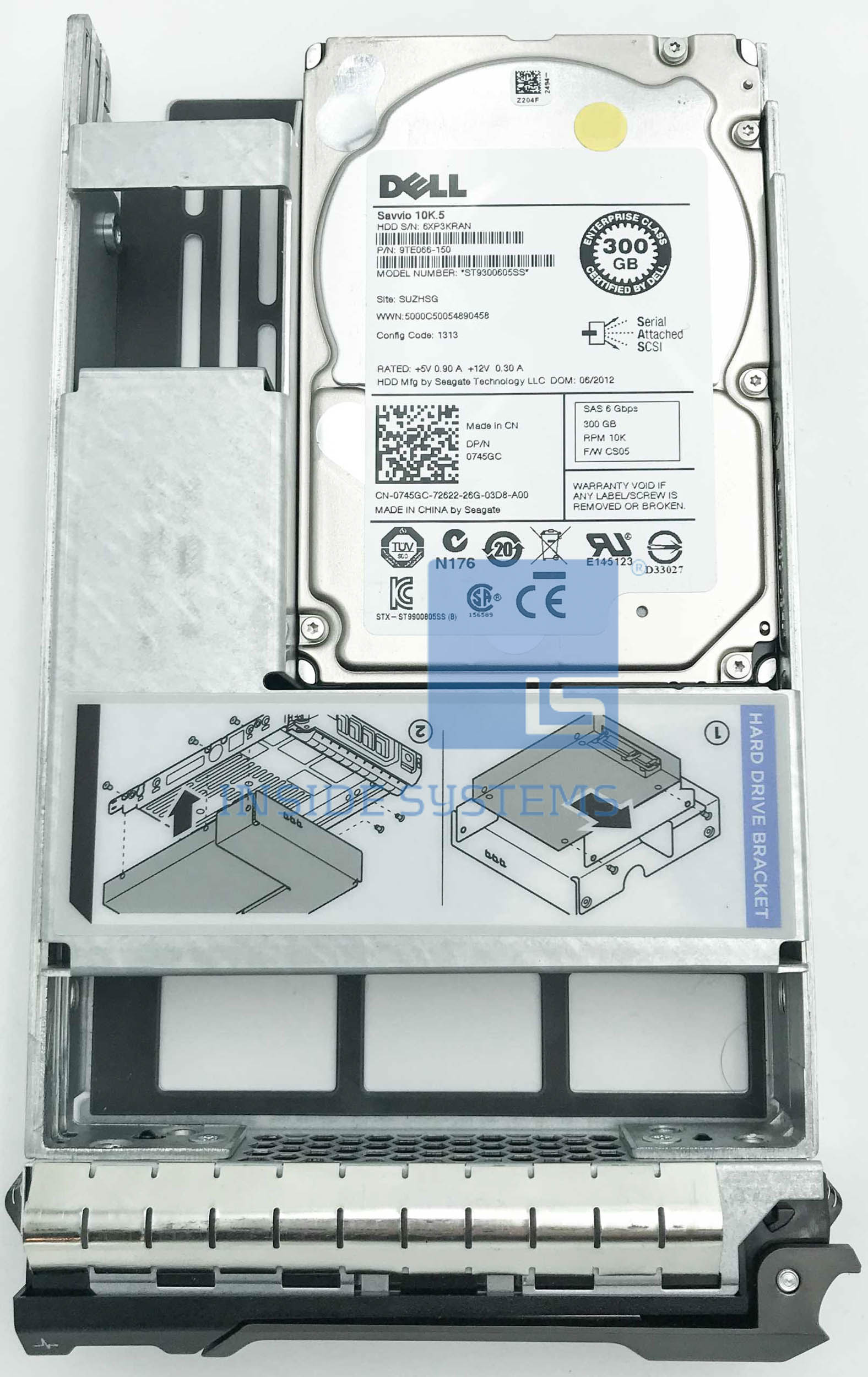 0745GC-04 - DELL 300GB 10K 6G SAS 2.5" HDD 11 0745GC 04 A