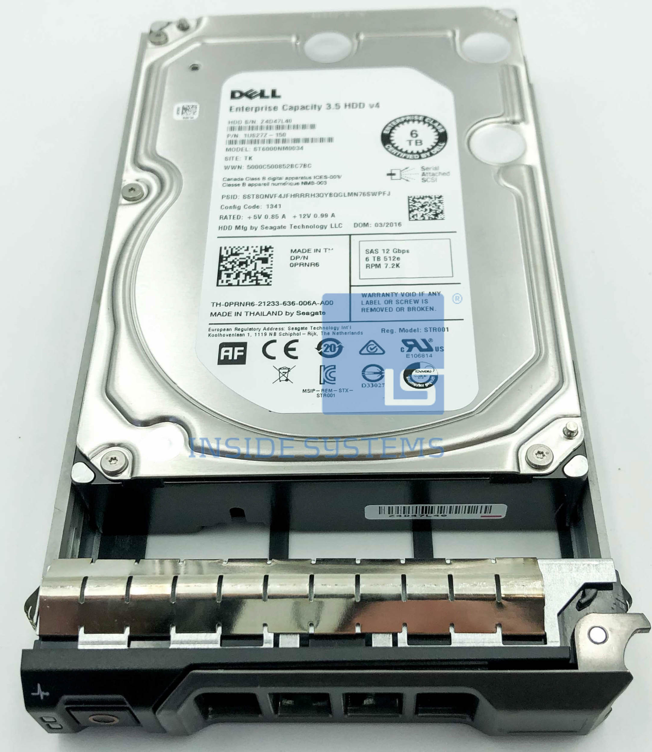 0PRNR6 - DELL 6TB 7.2K 12G SAS 3.5" HDD 6 0PRNR6 A