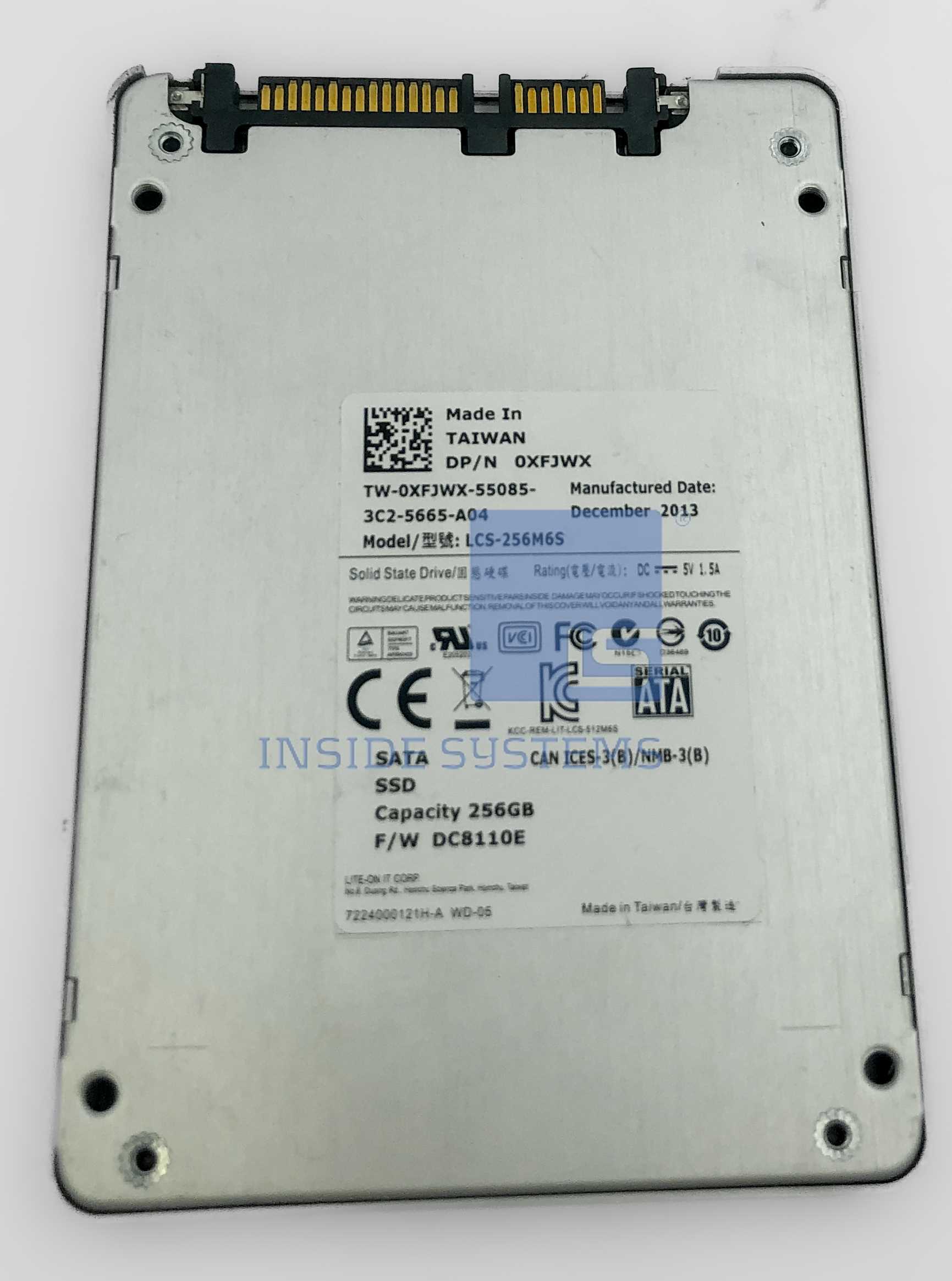 0XFJWX - DELL 256GB 6G TLC SATA 2.5" SSD 13 0XFJWX A