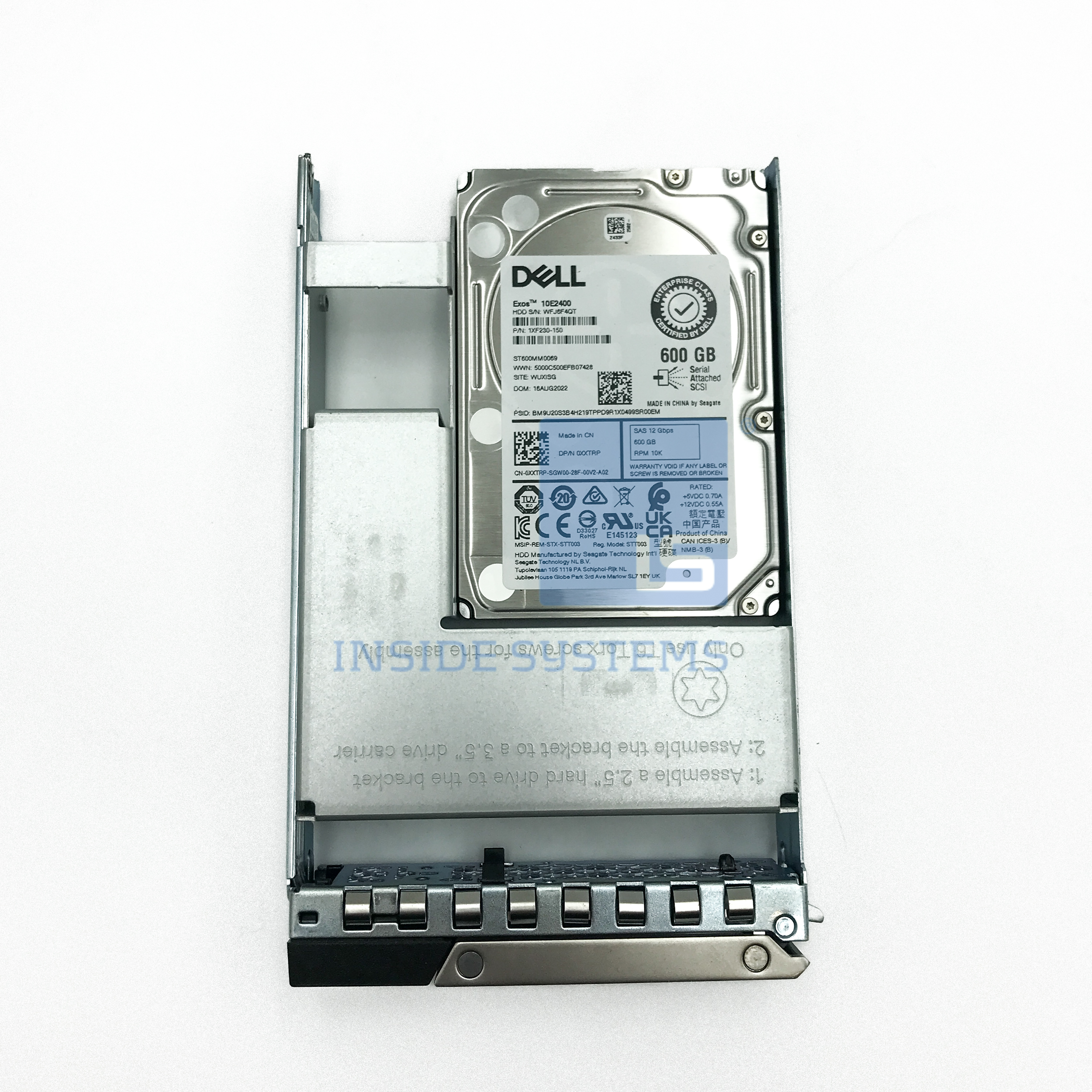 0XXTRP-05 - DELL 600GB 10K 12G 512n SAS 2.5" HDD 2 0XXTRP-05 - DELL 600GB 10K 12G 512n SAS 2.5" HDD