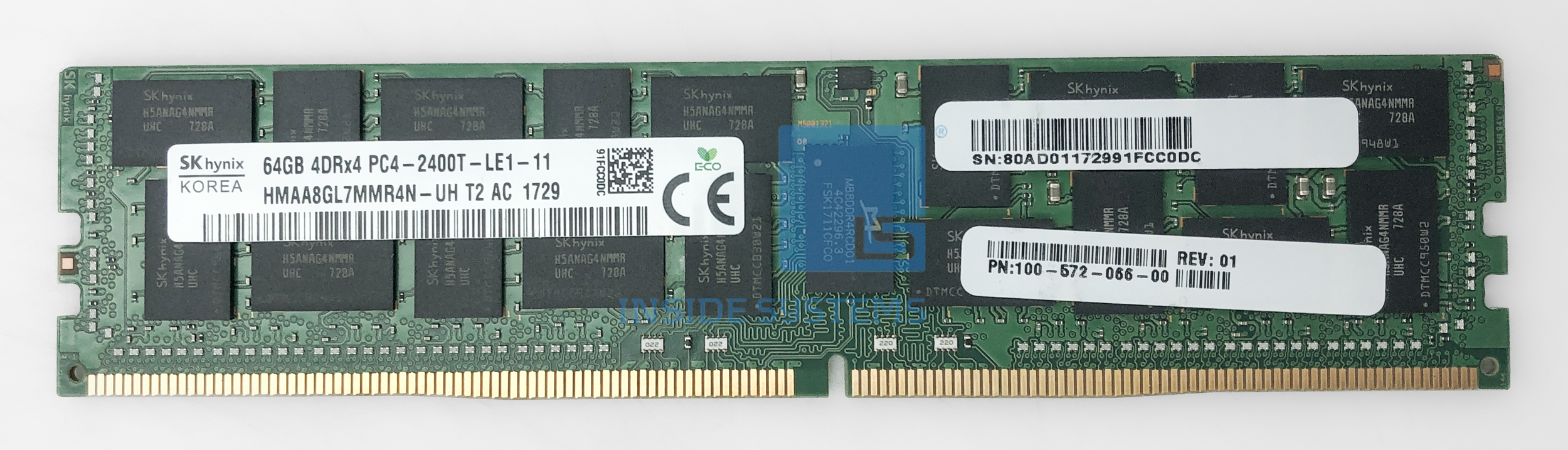 100-572-066-00 - EMC 64GB 4RX4 2400MHz DDR4 LRDIMM 1 100-572-066-00 - EMC 64GB 4RX4 2400MHz DDR4 LRDIMM
