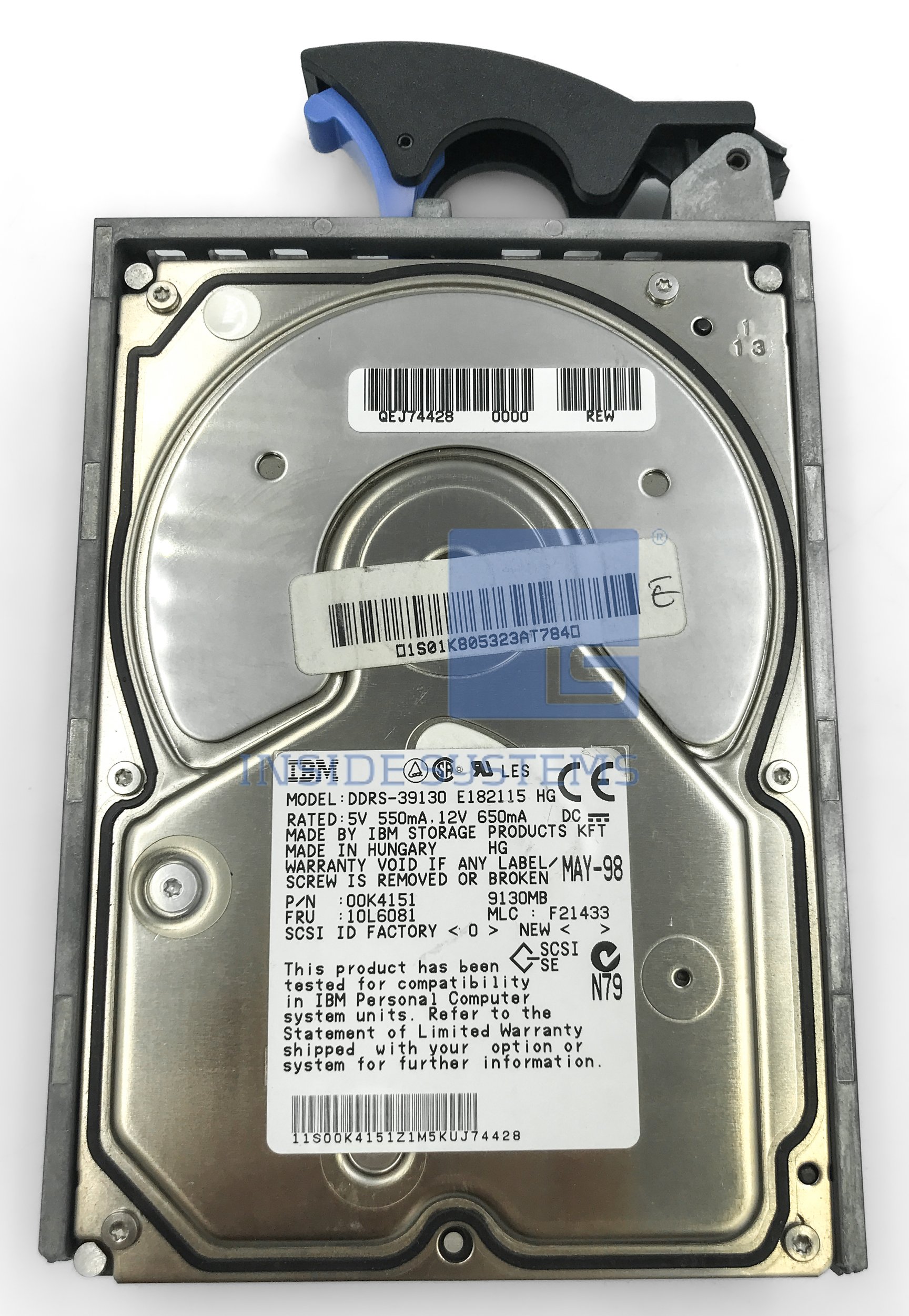 10L6081 - 9.1GB U/W SCSI 80-pin Disk Drive 11 10L6081 A