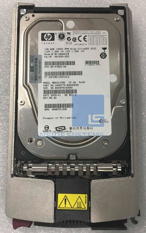 347779-001 - HP 146.8GB Ultra320, 15k, Hot-Plug