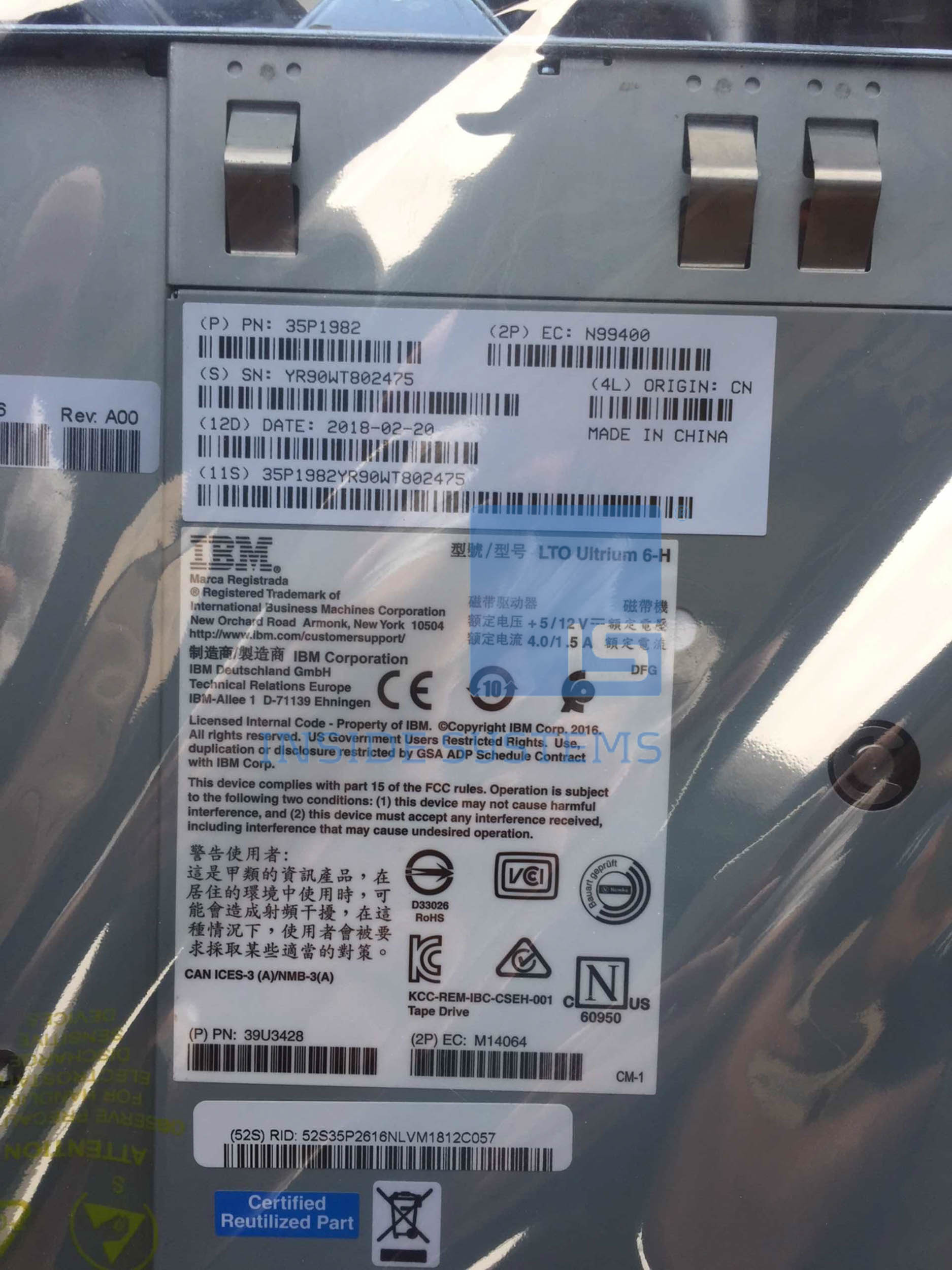 3573-8348-01 - ULTRIUM 6 HALF HIGH FIBRE DRIVE 6 3573-8348-01 - ULTRIUM 6 HALF HIGH FIBRE DRIVE - Image 5