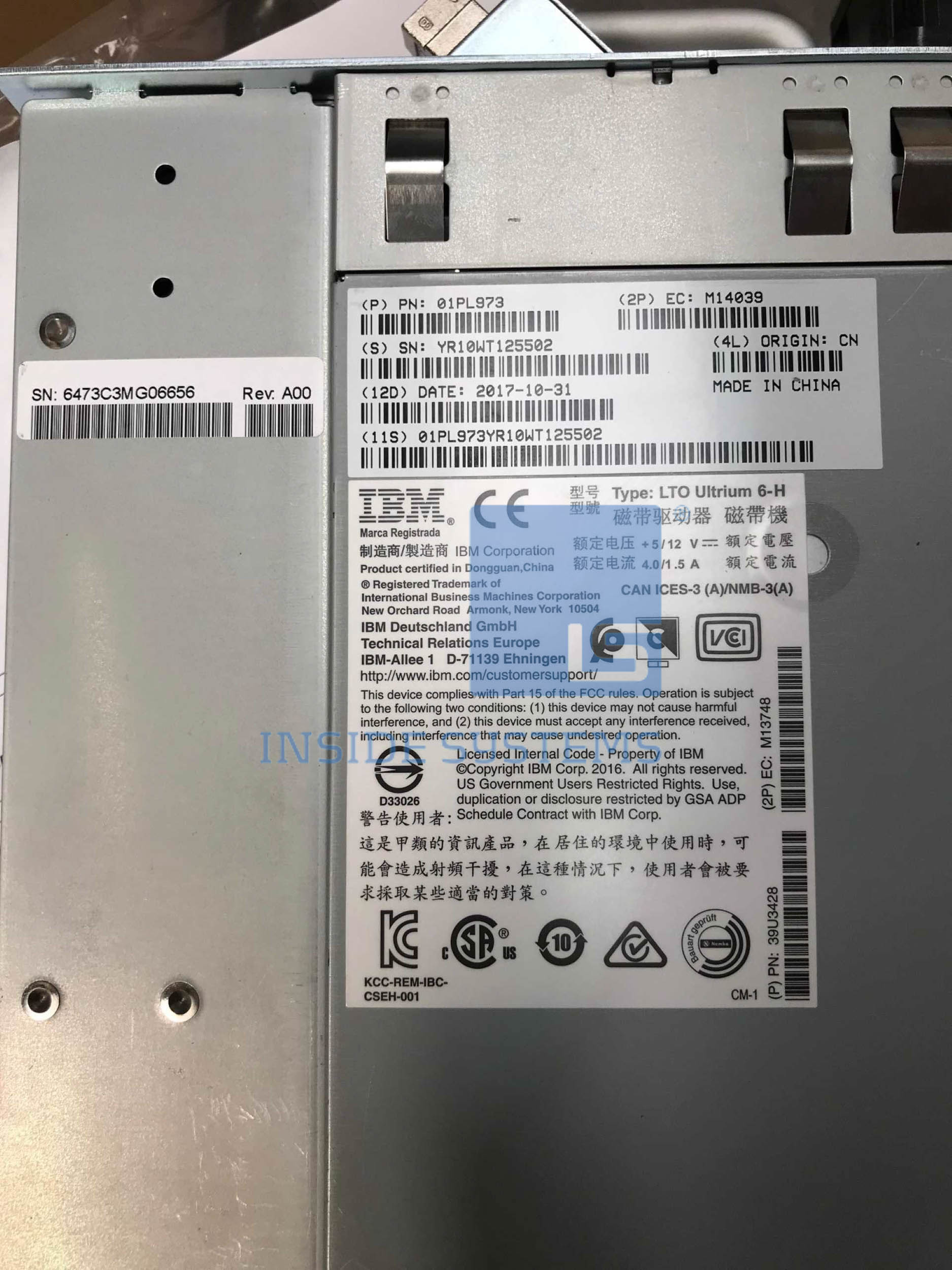 3573-8348 - ULTRIUM 6 HALF HIGHT FIBRE DRIVE 4 3573-8348 - ULTRIUM 6 HALF HIGHT FIBRE DRIVE - Image 2