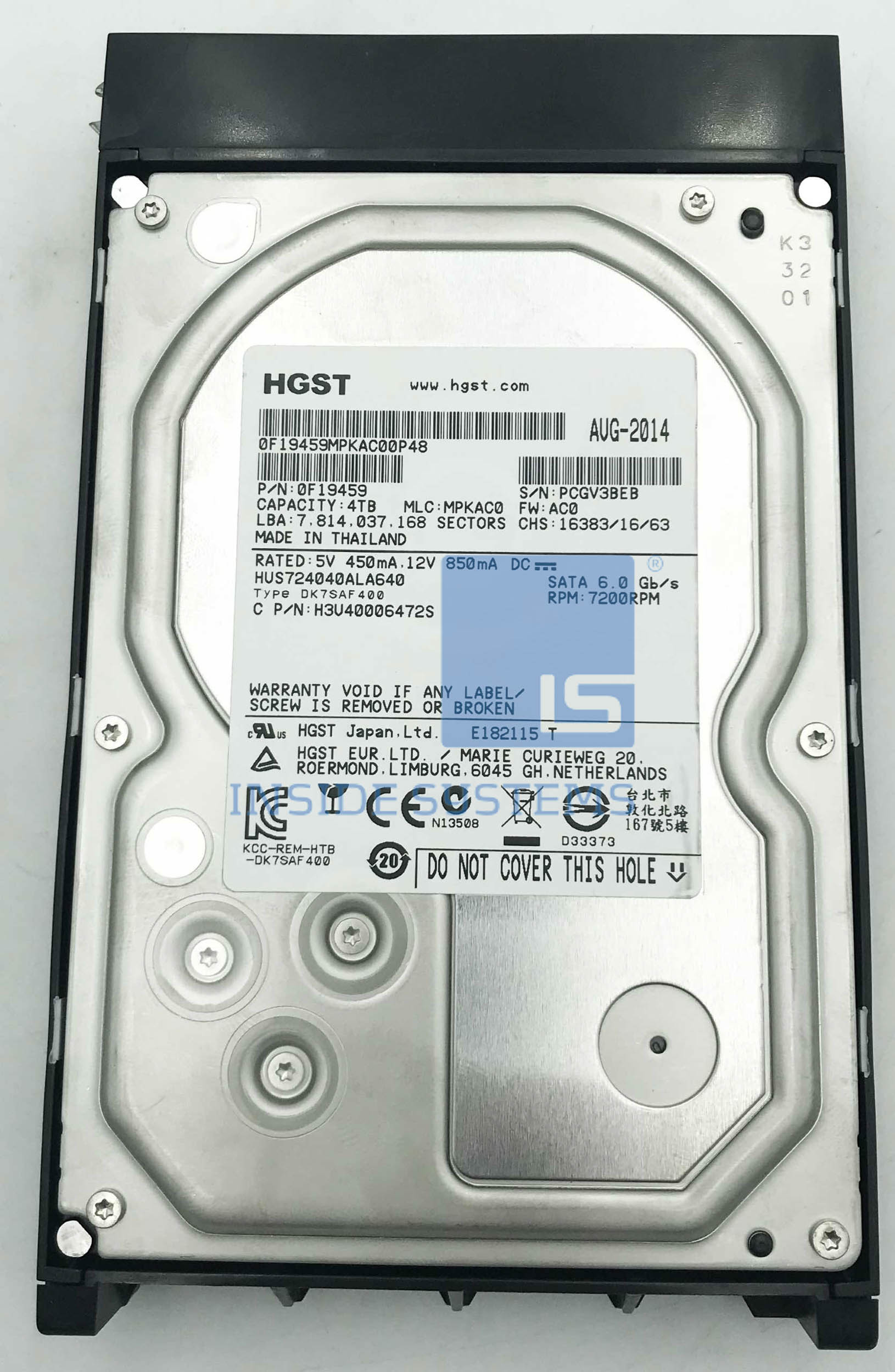 403-0114-01 - 4TB 7.2K 6G SATA 3.5
