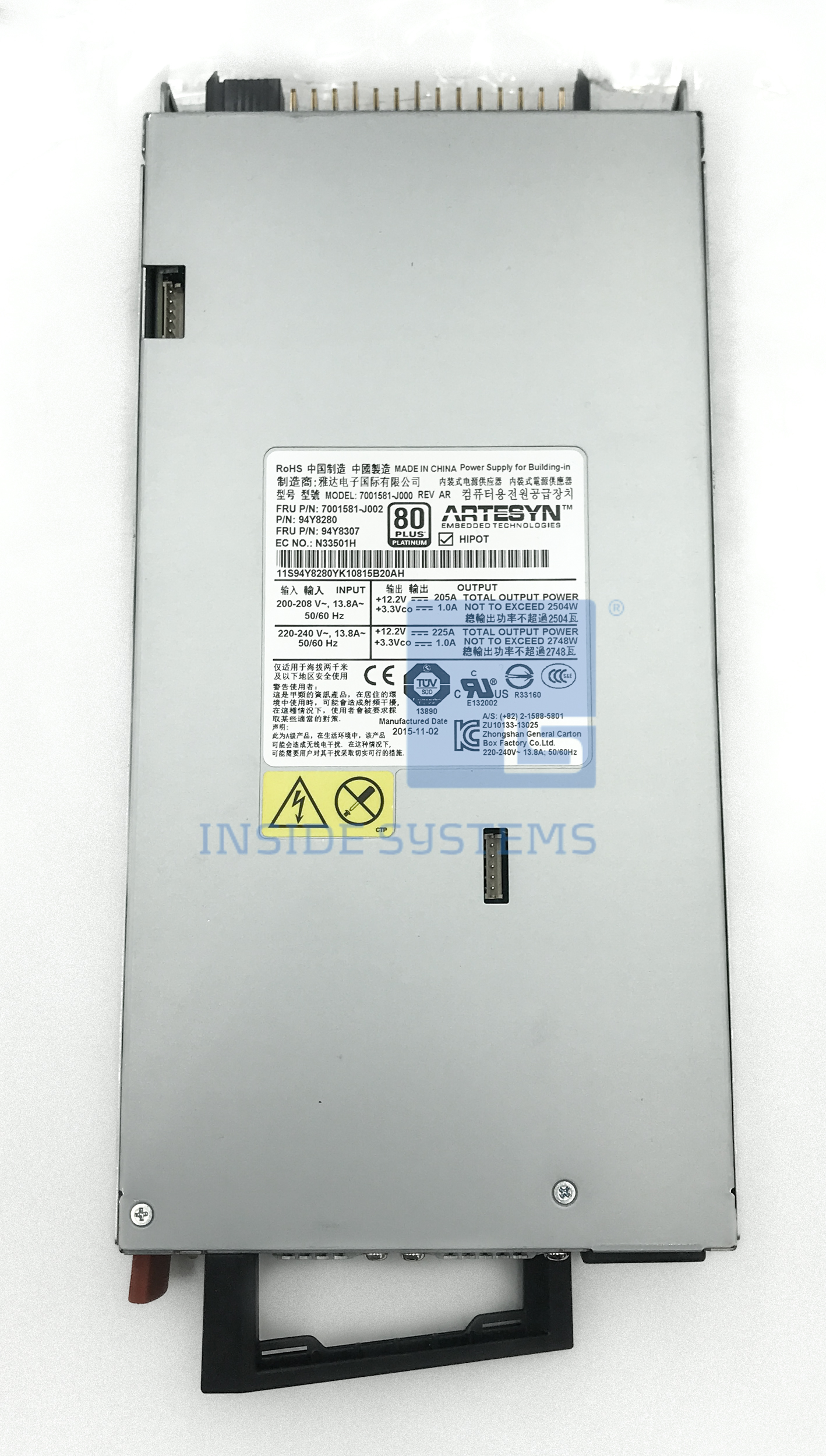 43W9049 - 2500W Power Supply Flex Chassis 5 43W9049 - 2500W Power Supply Flex Chassis - Image 4