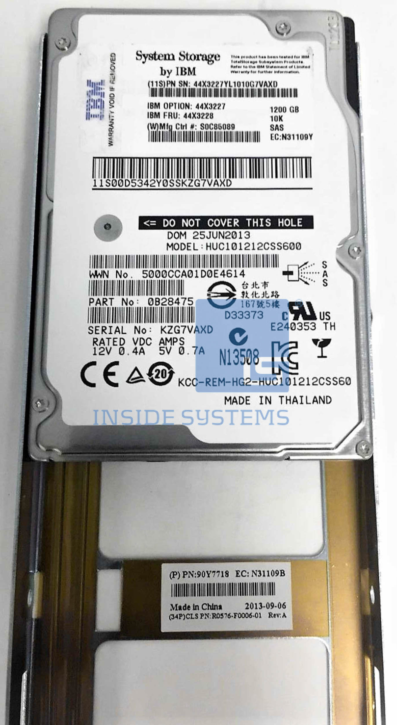 44X3228 - 1.2TB 6G SAS 10K RPM V7K FLEX HDD 3 44X3228 - 1.2TB 6G SAS 10K RPM V7K FLEX HDD - Image 2