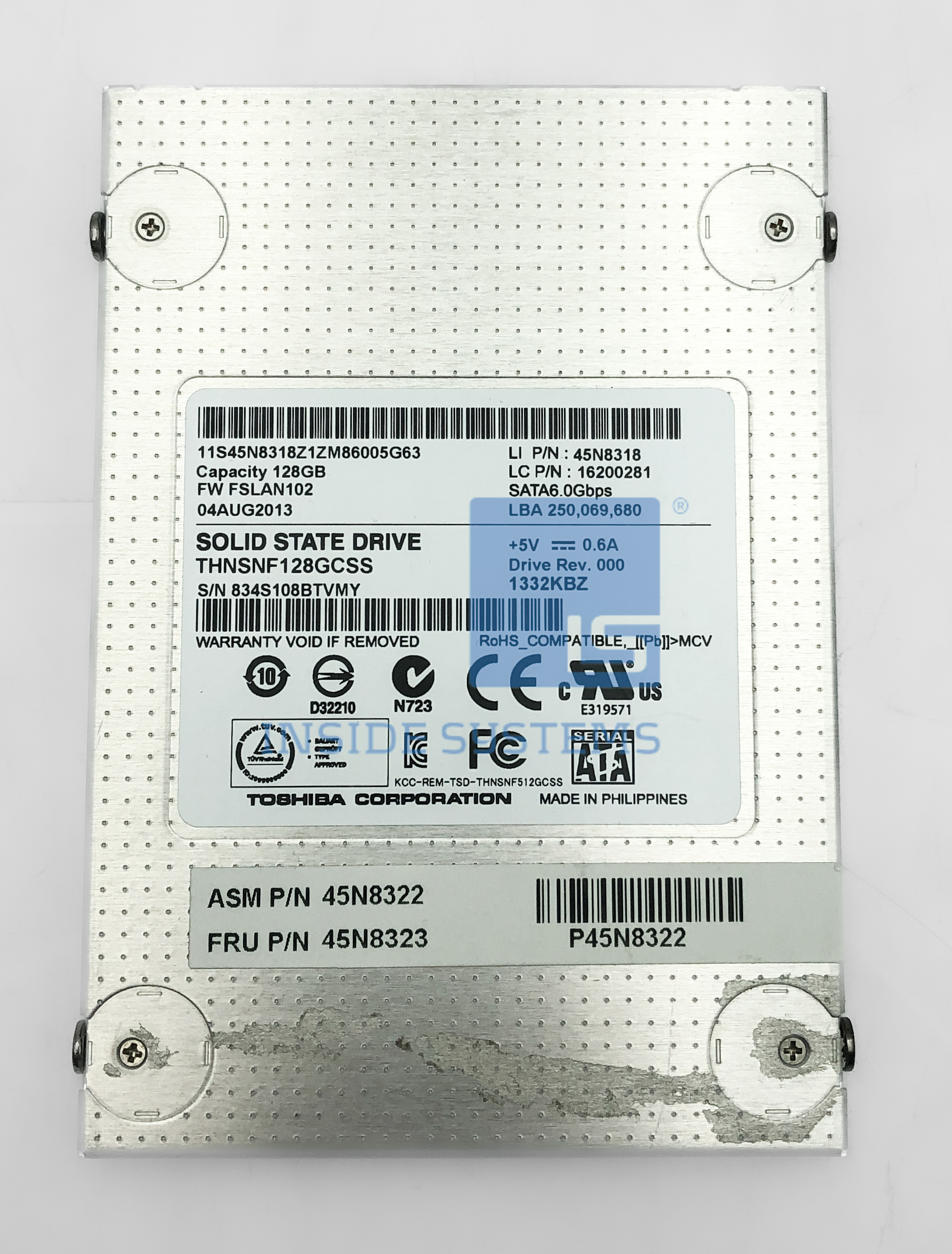 45N8323 - 128GB 6Gbps 2.5" SATA SSD 5 45N8323 A