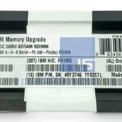 Alternative view of 49Y3746-01 - IBM 4GB Dual Rank PC3-10600 CL9 ECC DDR3