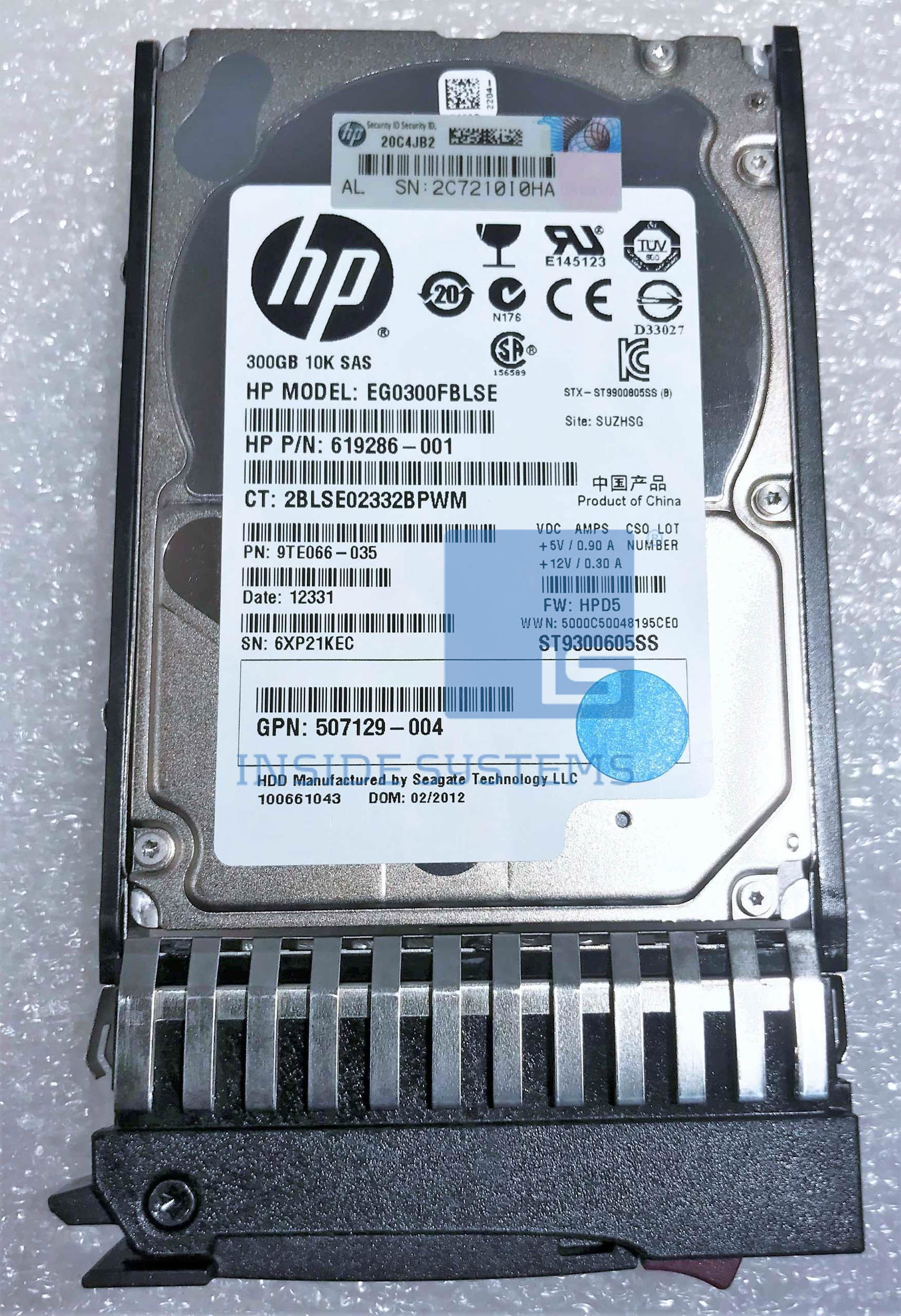 507284-001 - 300GB 10K 6G ST SAS 2.5" HDD 3 507284-001 - 300GB 10K 6G ST SAS 2.5" HDD