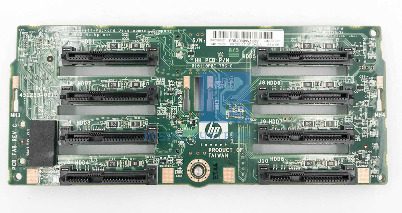 507690-001 - HP 8-Bays SFF SAS backplane | Inside Systems A/S