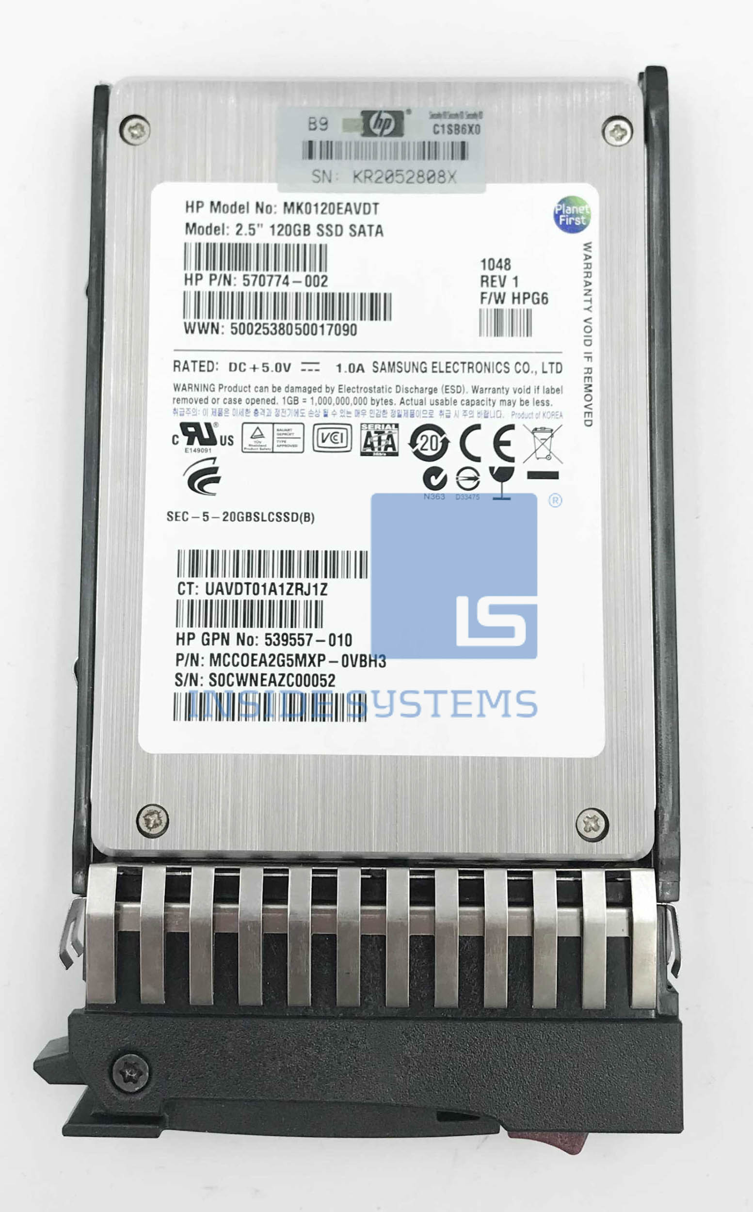 570774-002 - HP 120GB 3G MDL SATA 2.5 SSD 8 570774 002 A