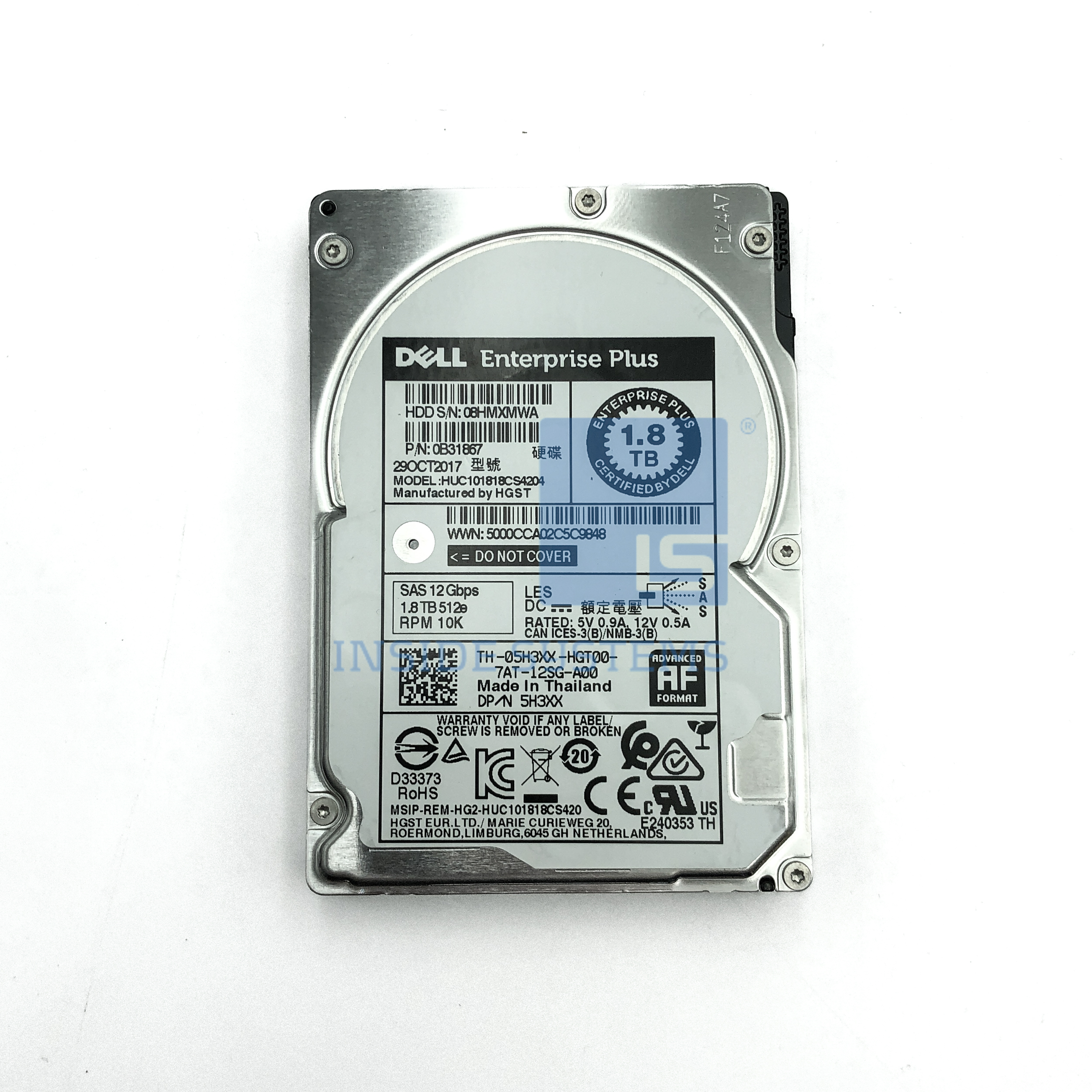 5H3XX-CMPL-V-05 - DELL CMPL-V 1.8TB 10K 12G SAS 2.5" HDD 12 5H3XX-CMPL-V-05