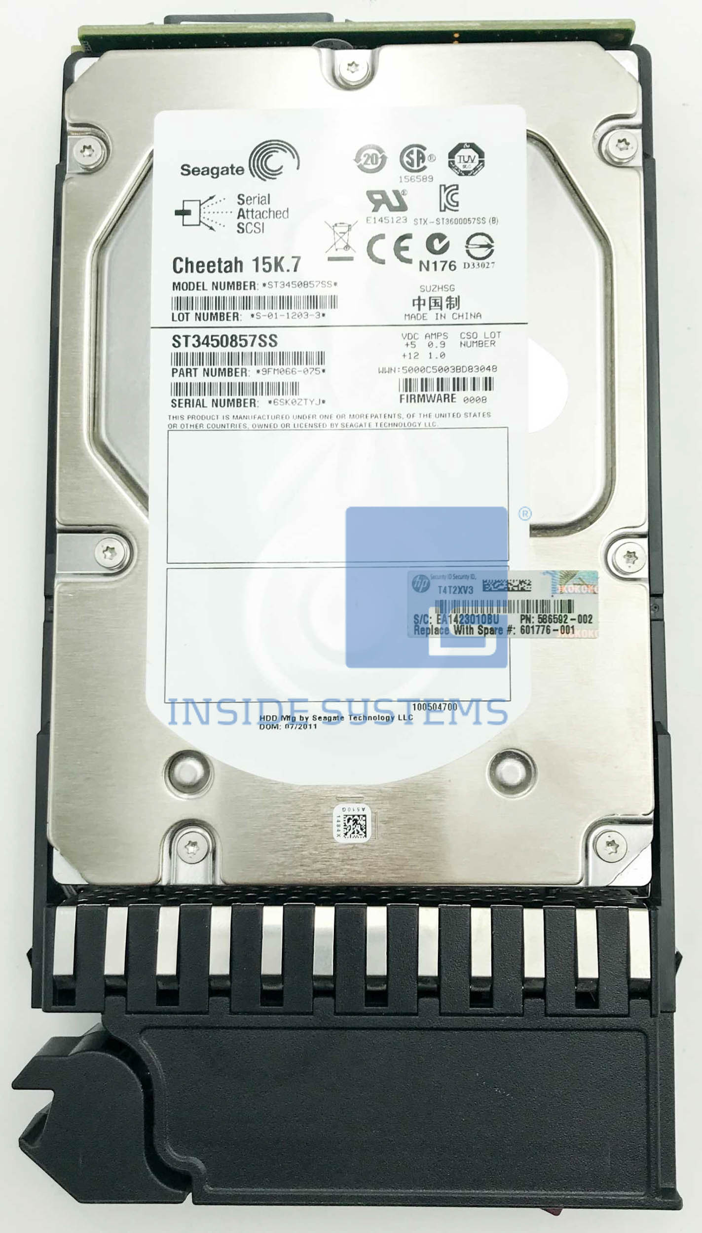 601776-001 - HPE P2000 450GB 15K RPM 6G SAS 3.5" HDD 6 601776 001 A