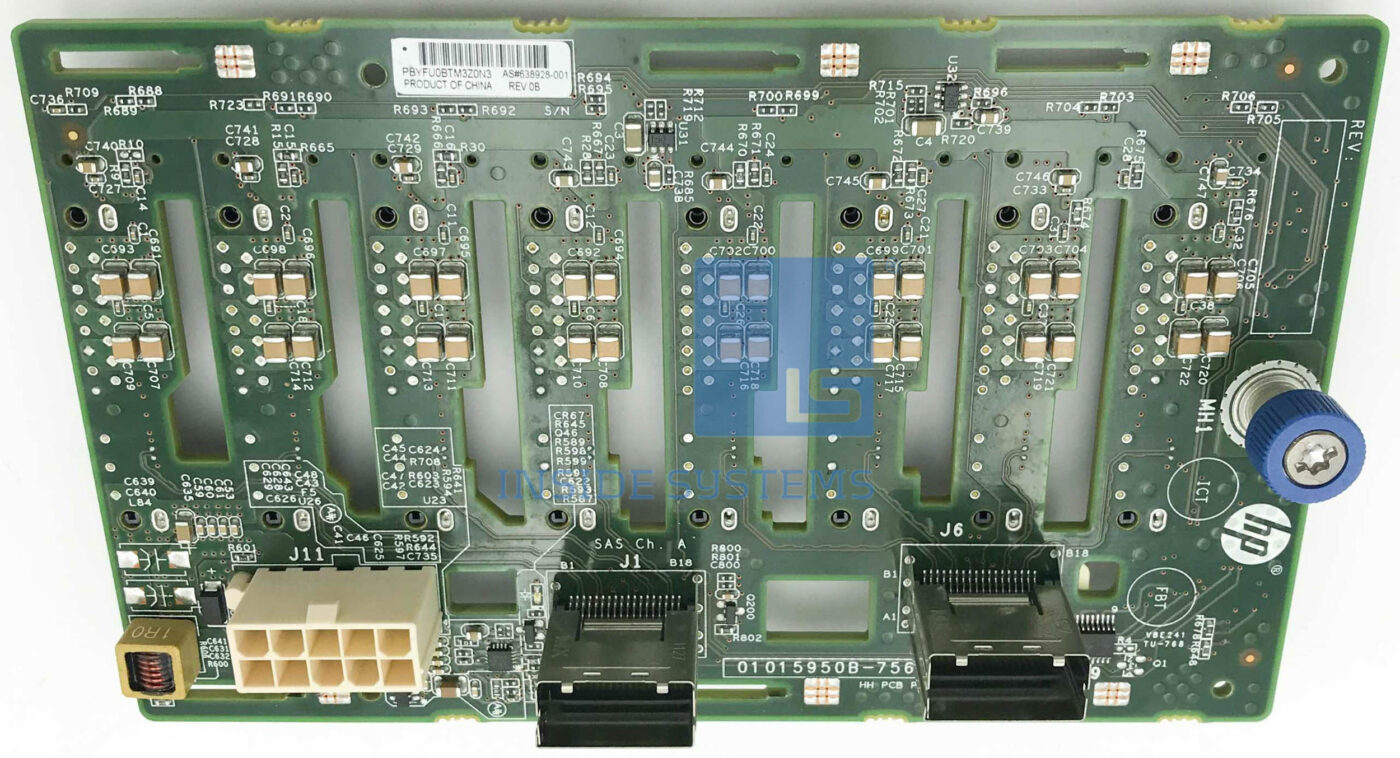 638928-001 - HP ML350p Gen8 8-SFF HDD Backplane | Inside Systems A/S