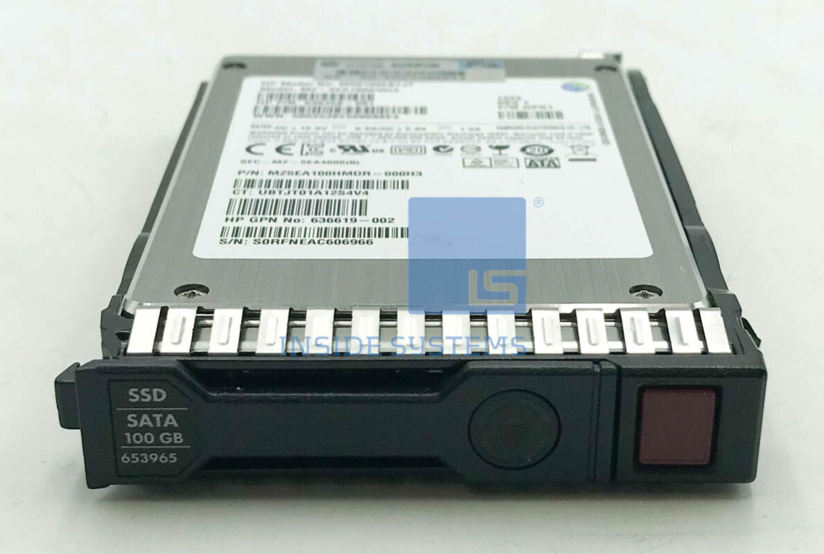 653965-001 - HP 100GB 2.5INCH SATA 3GBS MLC SC SSD | Inside Systems A/S